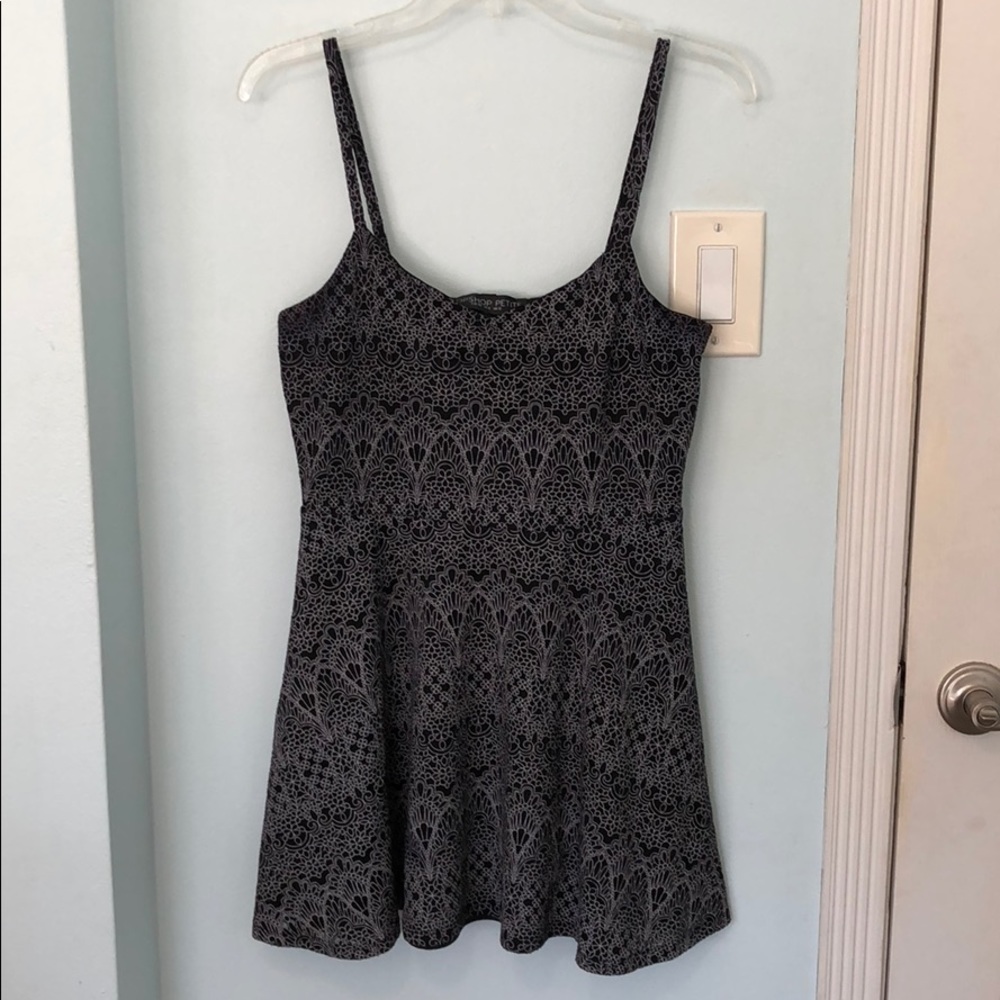 Thin strap flare dress